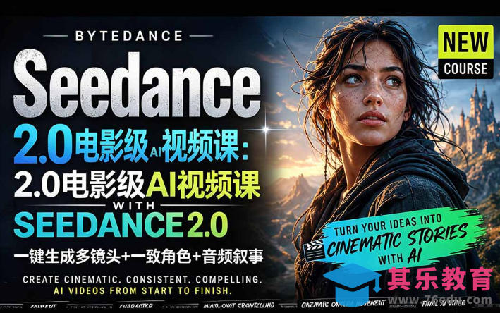 字节跳动的Seedance 2.0 AI电影视频生成制作教程，一键生成多镜头+一致角色+音频叙事-中英字幕-第1张图片-我要自学网
