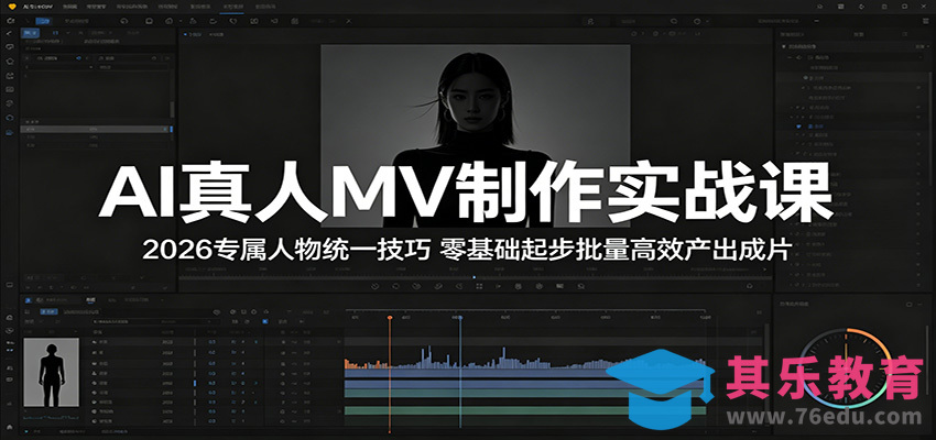 AI真人MV制作实战课：2026专属人物统一技巧，零基础起步批量高效产出成片-第1张图片-我要自学网
