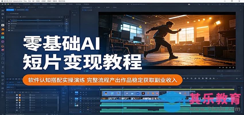 零基础AI短片变现教程：软件认知搭配实操演练，完整流程产出作品稳定获取副业收入-第1张图片-我要自学网