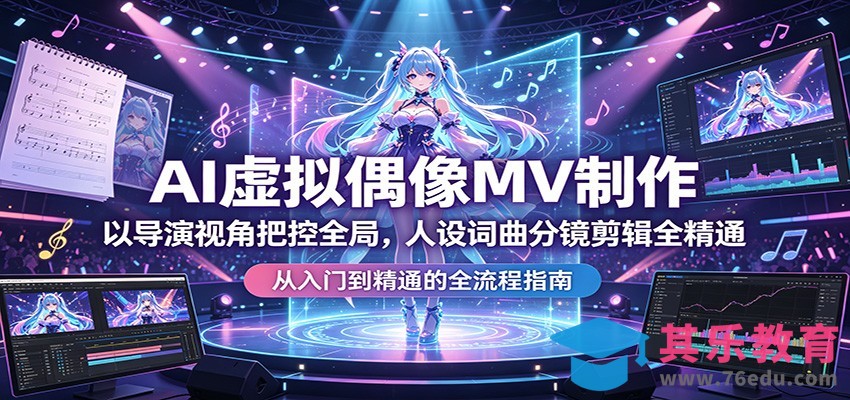 AI虚拟偶像MV制作：以导演视角把控全局，人设词曲分镜剪辑全精通-第1张图片-我要自学网