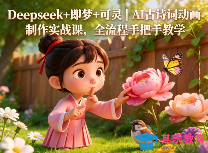 Deepseek+即梦+可灵｜AI古诗词动画制作实战课，全流程手把手教学-第1张图片-我要自学网