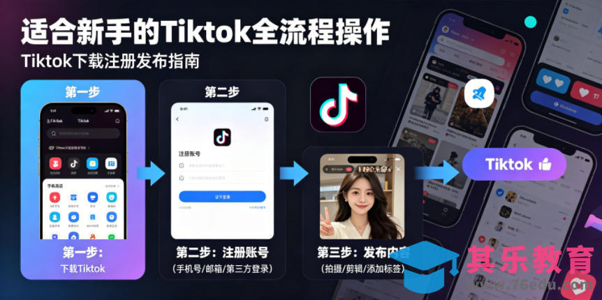Tiktok下载注册发布，适合新手的Tiktok全流程操作-第1张图片-我要自学网