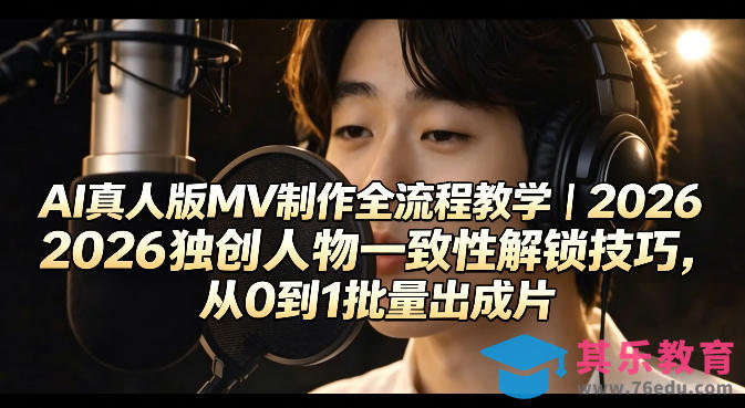 AI真人版MV制作全流程教学｜2026独创人物一致性解锁技巧，从0到1批量出成片-第1张图片-我要自学网