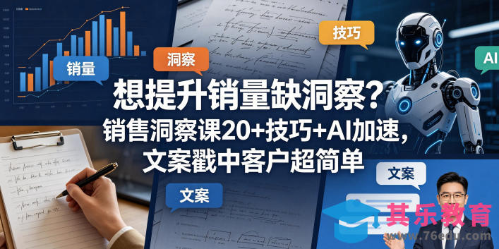 想提升销量缺洞察？销售洞察课20+技巧+AI加速，文案戳中客户超简单【原创双语字幕】-第1张图片-我要自学网