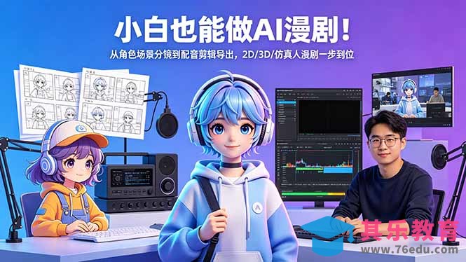 小白也能做AI漫剧！从角色场景分镜到配音剪辑导出，2D/3D/仿真人漫剧一步到位-第1张图片-我要自学网