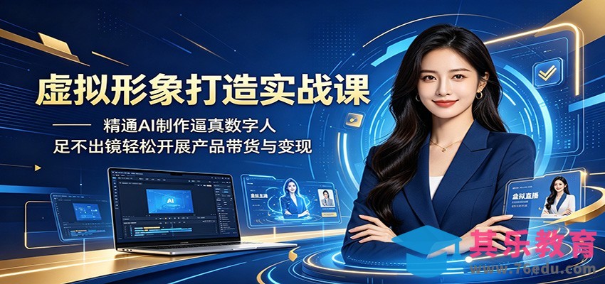 虚拟形象打造实战课：精通AI制作逼真数字人，足不出镜轻松开展产品带货与变现-第1张图片-我要自学网