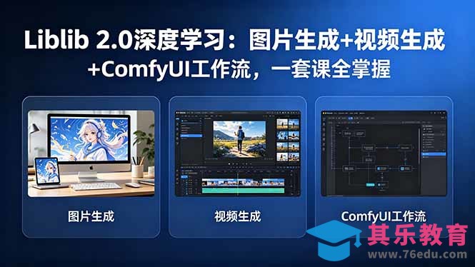 Liblib 2.0深度学习：图片生成+视频生成+ComfyUI工作流，一套课全掌握-第1张图片-我要自学网