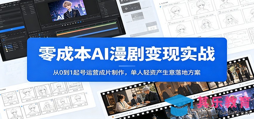 零成本AI漫剧变现实战：从0到1起号运营成片制作，单人轻资产生意落地方案-第1张图片-我要自学网