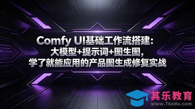 Comfy UI基础工作流搭建：大模型+提示词+图生图，学了就能应用的产品图生成修复实战-第1张图片-我要自学网