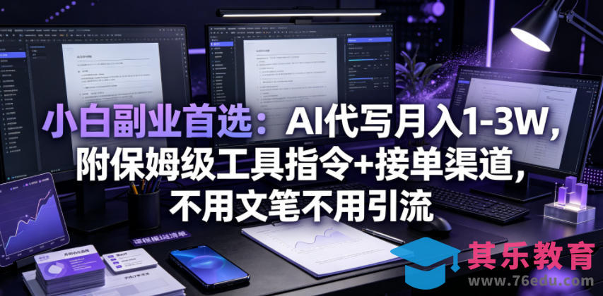 小白副业首选：AI代写月入1-3W，附保姆级工具指令+接单渠道，不用文笔不用引流【揭秘】-第1张图片-我要自学网