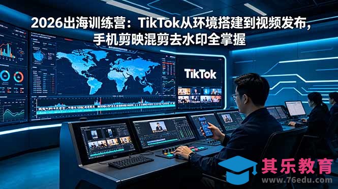 2026出海训练营：TikTok从环境搭建到视频发布，手机剪映混剪去水印全掌握-第1张图片-我要自学网