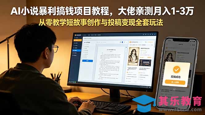 AI小说暴利搞钱项目教程,大佬亲测月入1-3万,从零教学短故事创作与投稿变现全套玩法-第1张图片-我要自学网 AI小说暴利搞钱项目教程,大佬亲测月入1-3万,从零教学短故事创作与投稿变现全套玩法-第1张图片-我要自学网