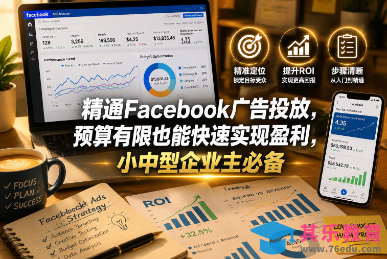 精通Facebook广告投放，预算有限也能快速实现盈利，小中型企业主必备【原创双语字幕】-第1张图片-我要自学网
