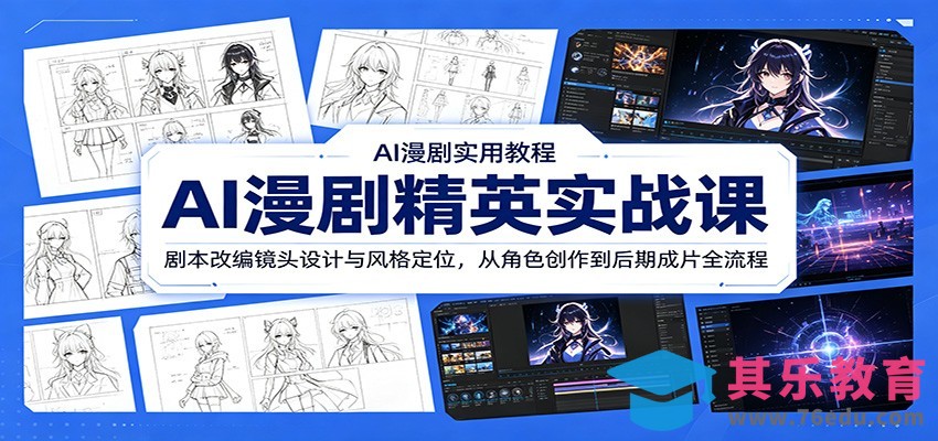 AI漫剧精英实战课：剧本改编镜头设计与风格定位，从角色创作到后期成片全流程-第1张图片-我要自学网