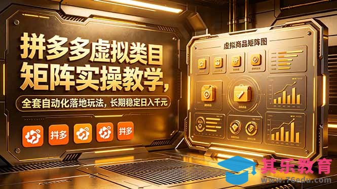拼多多虚拟类目矩阵实操教学，全套自动化落地玩法，长期稳定日入千元-第1张图片-我要自学网