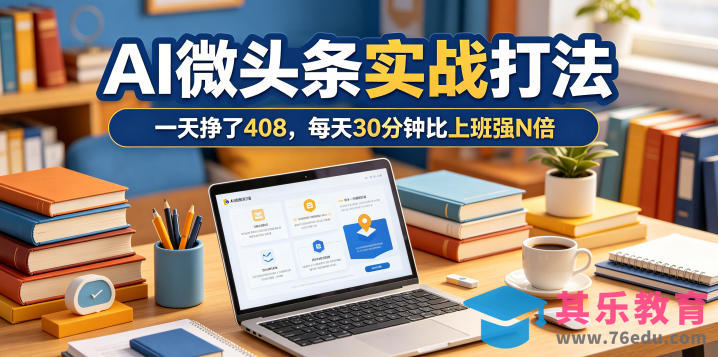 一天挣了408，AI微头条实战打法，每天30分钟比上班强N倍-第1张图片-我要自学网