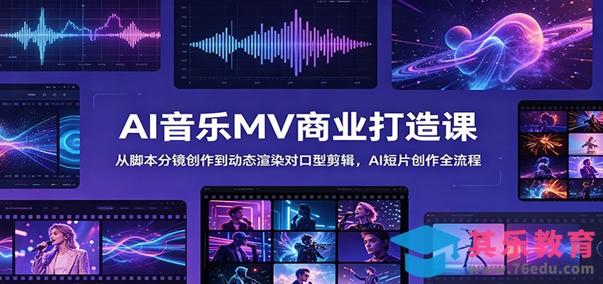 AI音乐MV商业打造课：从脚本分镜创作到动态渲染对口型剪辑，AI短片创作全流程-第1张图片-我要自学网