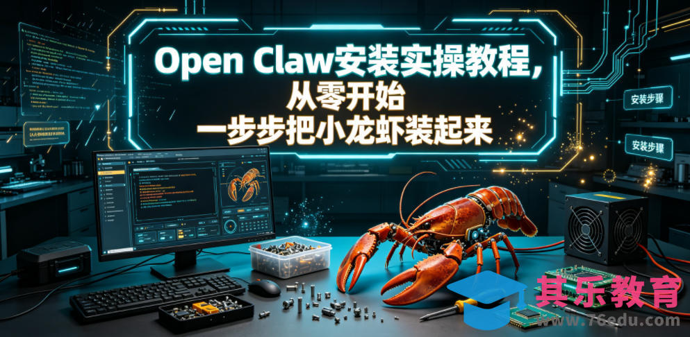 Open Claw安装实操教程,从零开始一步步一步步把小龙虾装起来-第1张图片-我要自学网 Open Claw安装实操教程,从零开始一步步一步步把小龙虾装起来-第1张图片-我要自学网