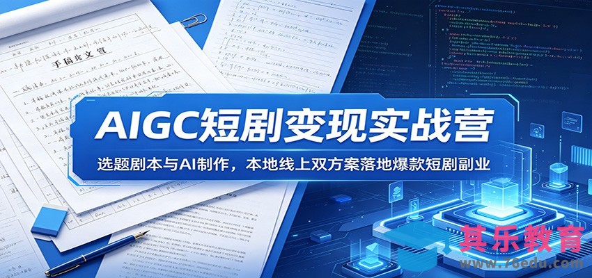 AIGC短剧变现实战营：选题剧本与AI制作，本地线上双方案落地爆款短剧副业-第1张图片-我要自学网