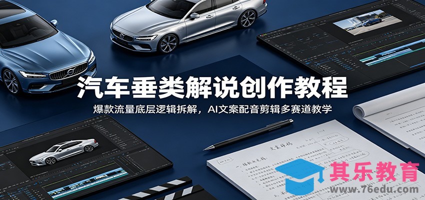 汽车垂类解说创作教程：爆款流量底层逻辑拆解，AI文案配音剪辑多赛道教学-第1张图片-我要自学网