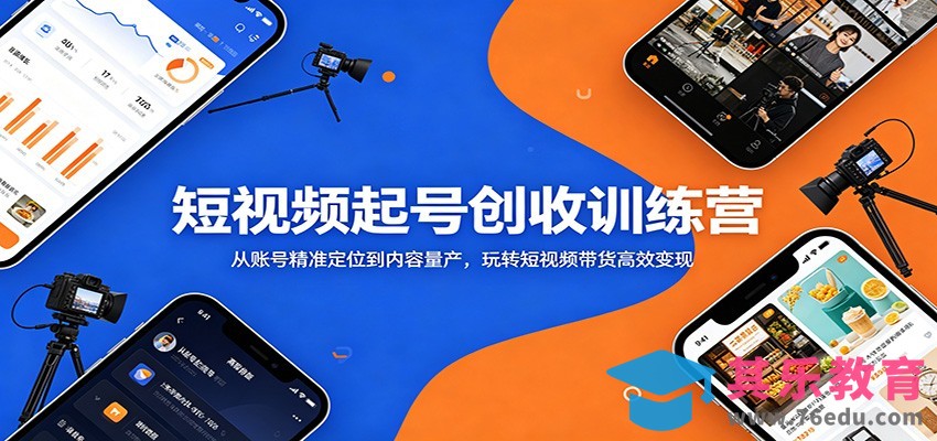 短视频起号创收训练营：从账号精准定位到内容量产，玩转短视频带货高效变现-第1张图片-我要自学网