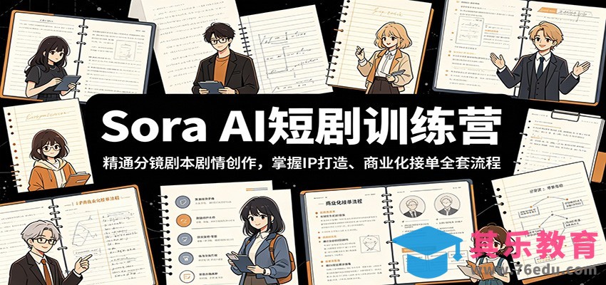 Sora AI短剧训练营：精通分镜剧本剧情创作，掌握IP打造、商业化接单全套流程-第1张图片-我要自学网