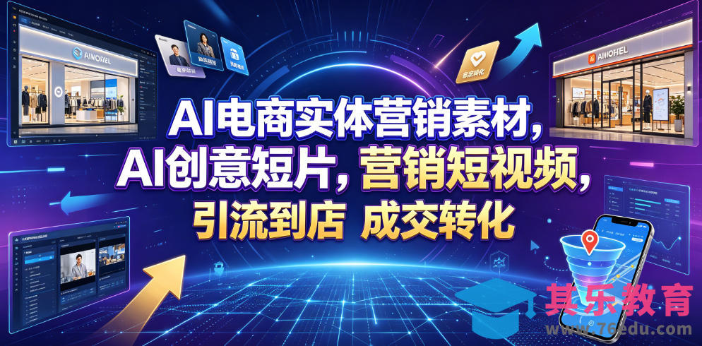 AI电商实体营销素材，AI创意短片，高效打造营销短视频，轻松引流到店，稳定提升门店客流与成交转化-第1张图片-我要自学网