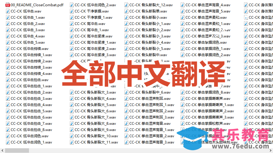 宝藏级别音效！2828种近身搏斗拳打脚踢音效素材，全部中文分类，免解压使用 Close Combat-第4张图片-我要自学网