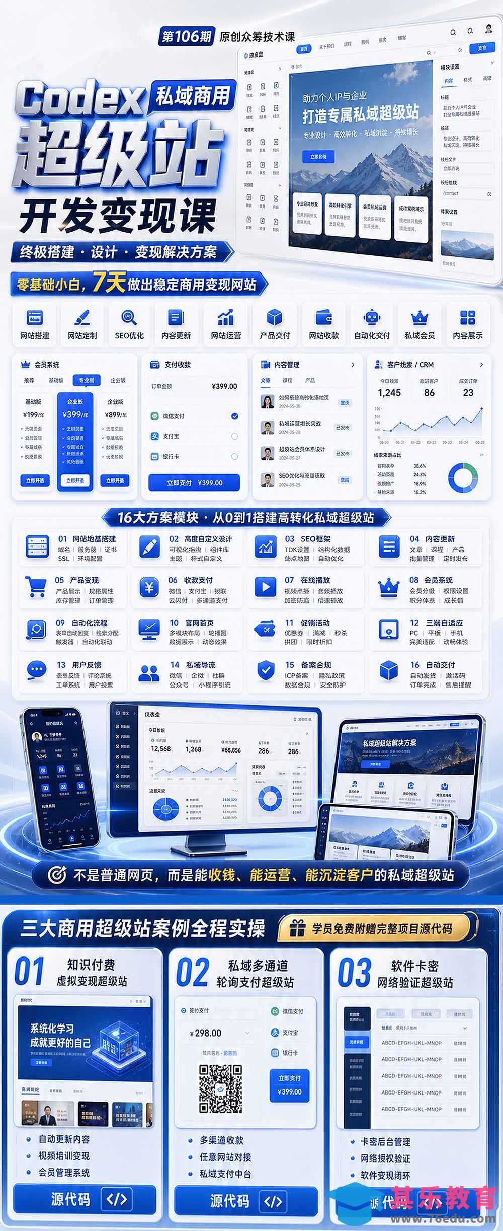 Codex私域商用超级站Ai开发变现课106期-更新0630：不是普通网站，而是能收钱，能运营，能沉淀客户的私域超级站-第3张图片-我要自学网
