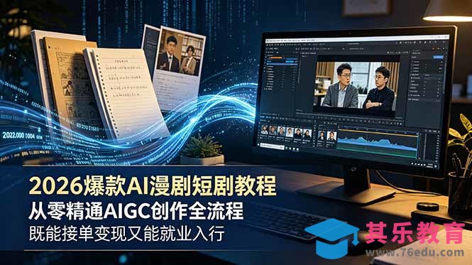 2026 爆款 AI 漫剧短剧教程 从零精通 AIGC 创作全流程 既能接单变现又能就业入行-第1张图片-我要自学网