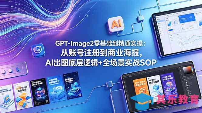 GPT-Image2零基础到精通实操：从账号注册到商业海报，AI出图底层逻辑+全场景实战SOP-第1张图片-我要自学网