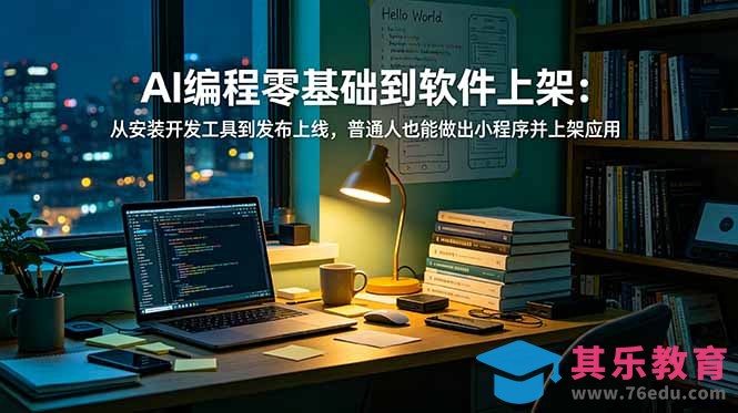 AI编程零基础到软件上架：从安装开发工具到发布上线，普通人也能做出小程序并上架应用商店-第1张图片-我要自学网