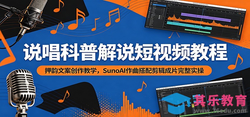 说唱科普解说短视频教程：押韵文案创作教学，SunoAI作曲搭配剪辑成片完整实操-第1张图片-我要自学网