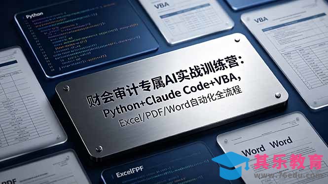 财会审计专属 AI实战训练营：Python+Claude Code+VBA，Excel/PDF/Word自动化全流程-第1张图片-我要自学网