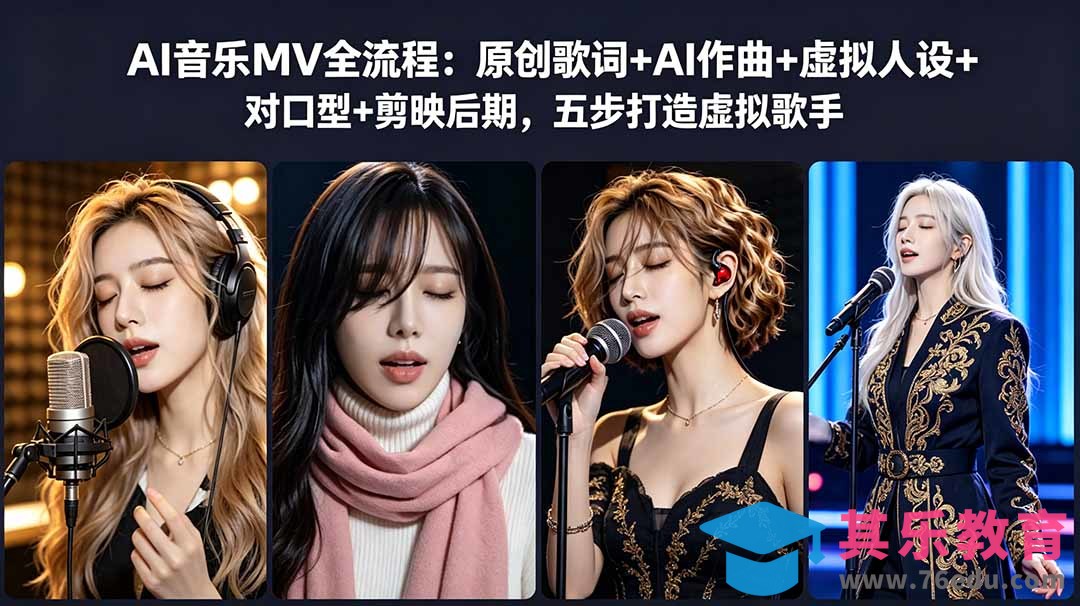 AI音乐MV全流程：原创歌词+AI作曲+虚拟人设+对口型+剪映后期，五步打造虚拟歌手-第1张图片-我要自学网