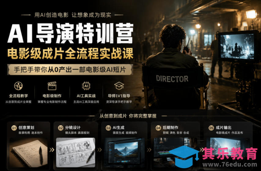 AI导演特训营，电影级成片全流程实战课，手把手带你从0产出一部电影级AI短片-第1张图片-我要自学网
