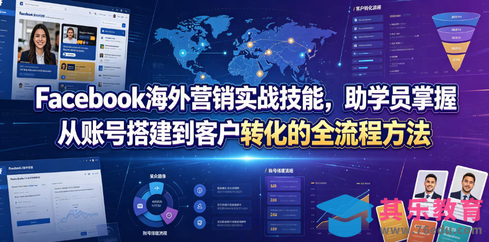 Facebook海外营销实战技能，助学员掌握从账号搭建到客户转化的全流程方法-第1张图片-我要自学网
