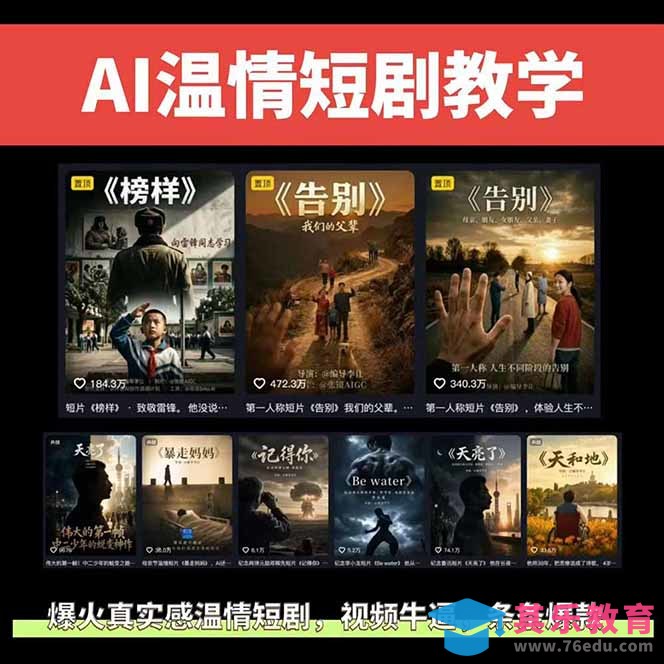 AI温情短剧创作者变现最新玩法：视频牛逼，条条爆款，精选独家分成计划，商单收徒-第2张图片-我要自学网