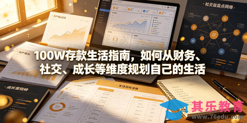 付费文章：100W存款生活指南，如何从财务、社交、成长等维度规划自己的生活-第1张图片-我要自学网