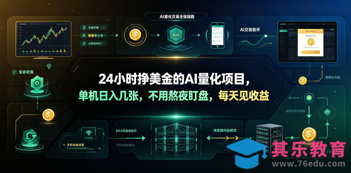 24小时挣美金的AI量化项目,单机日入几十美刀,不用熬夜盯盘,每天见收益【揭秘】-第1张图片-我要自学网 24小时挣美金的AI量化项目,单机日入几十美刀,不用熬夜盯盘,每天见收益【揭秘】-第1张图片-我要自学网