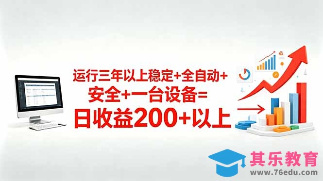 三年以上稳定+全自动+安全+一台设备=日收益200+-第1张图片-我要自学网