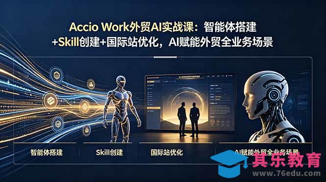 Accio Work外贸AI实战课：智能体搭建+Skill创建+国际站优化，AI赋能外贸全业务场景-第1张图片-我要自学网