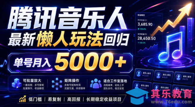 2026腾讯音乐人懒人项目,全自动无脑挂G,单号月入5000+,可批量放大矩阵,适合工作室落地【揭秘】-第1张图片-我要自学网 2026腾讯音乐人懒人项目,全自动无脑挂G,单号月入5000+,可批量放大矩阵,适合工作室落地【揭秘】-第1张图片-我要自学网