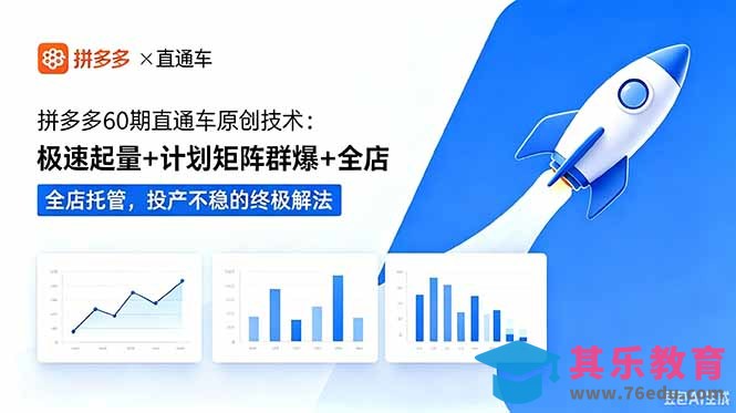 拼多多60期直通车原创技术:极速起量+计划矩阵群爆+全店托管,投产不稳的终极解法-第1张图片-我要自学网 拼多多60期直通车原创技术:极速起量+计划矩阵群爆+全店托管,投产不稳的终极解法-第1张图片-我要自学网