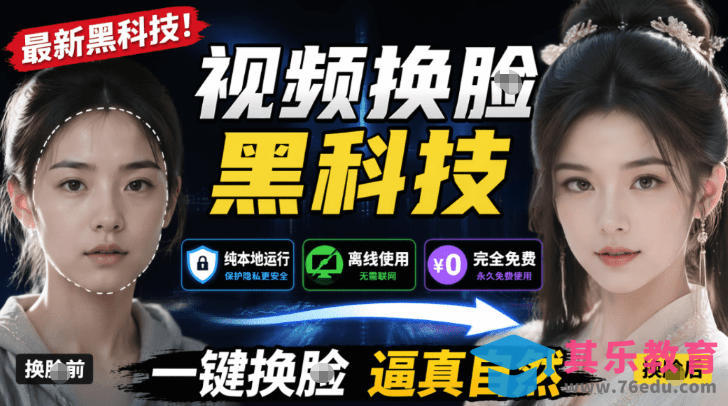 AI人工智能如此夸张？一键视频换Lian黑科技，纯本地离线运行，本地视频换Lian娱乐工具，AI FaceSwap-第1张图片-我要自学网
