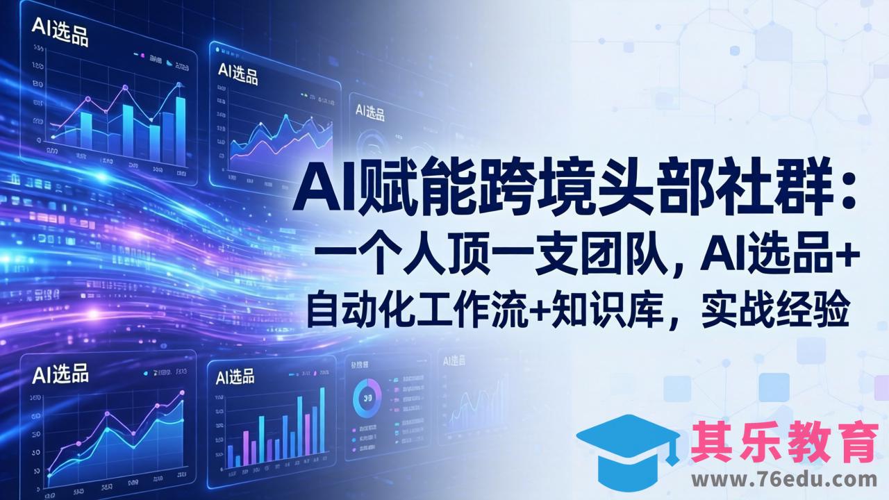 AI赋能跨境头部社群-更新6月：一个人顶一支团队，AI选品+自动化工作流+知识库，实战经验-第1张图片-我要自学网