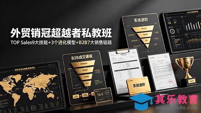 外贸销冠超越者私教班:TOP Sales9大技能+3个进化模型+B2B7大销售链路,系统进阶-第1张图片-我要自学网 外贸销冠超越者私教班:TOP Sales9大技能+3个进化模型+B2B7大销售链路,系统进阶-第1张图片-我要自学网