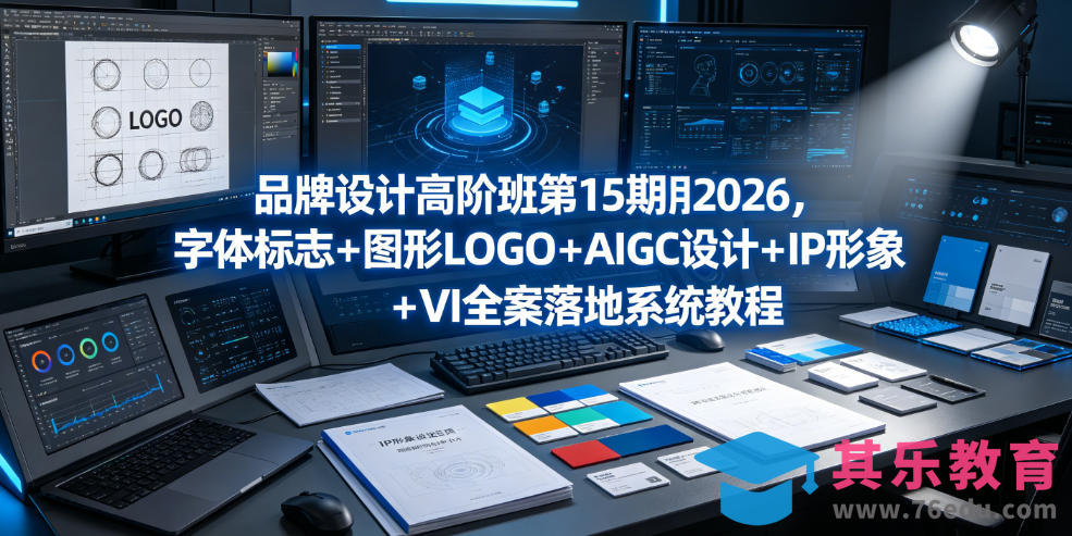 品牌设计高阶班第15期2026,字体标志+图形LOGO+AIGC设计+IP形象+VI全案落地系统教程-第1张图片-我要自学网 品牌设计高阶班第15期2026,字体标志+图形LOGO+AIGC设计+IP形象+VI全案落地系统教程-第1张图片-我要自学网