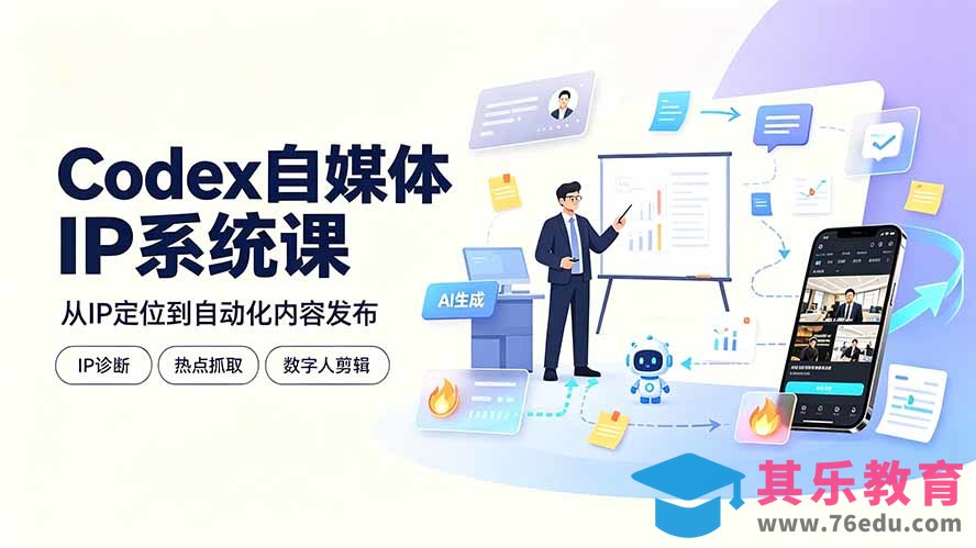 Codex自媒体IP系统课:IP诊断/热点抓取/IP蒸馏 Skill,爆款复刻数字人多平台自动发布教程-第1张图片-我要自学网 Codex自媒体IP系统课:IP诊断/热点抓取/IP蒸馏 Skill,爆款复刻数字人多平台自动发布教程-第1张图片-我要自学网