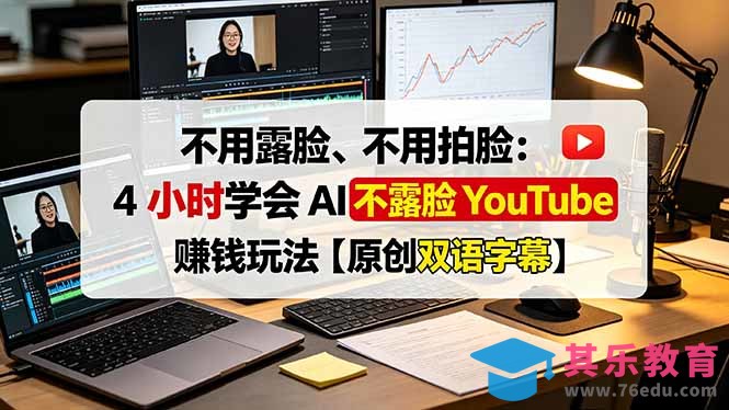 不用露脸、不用拍脸：4 小时学会 AI 不露脸 YouTube 赚钱玩法【原创双语字幕】-第1张图片-我要自学网